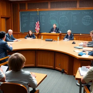 Inside the Louisiana Senate during a budget meeting discussing education funding.