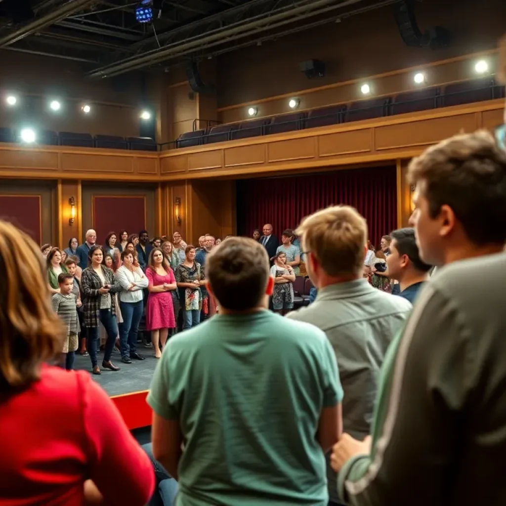 Actors auditioning at Le Petit Theatre