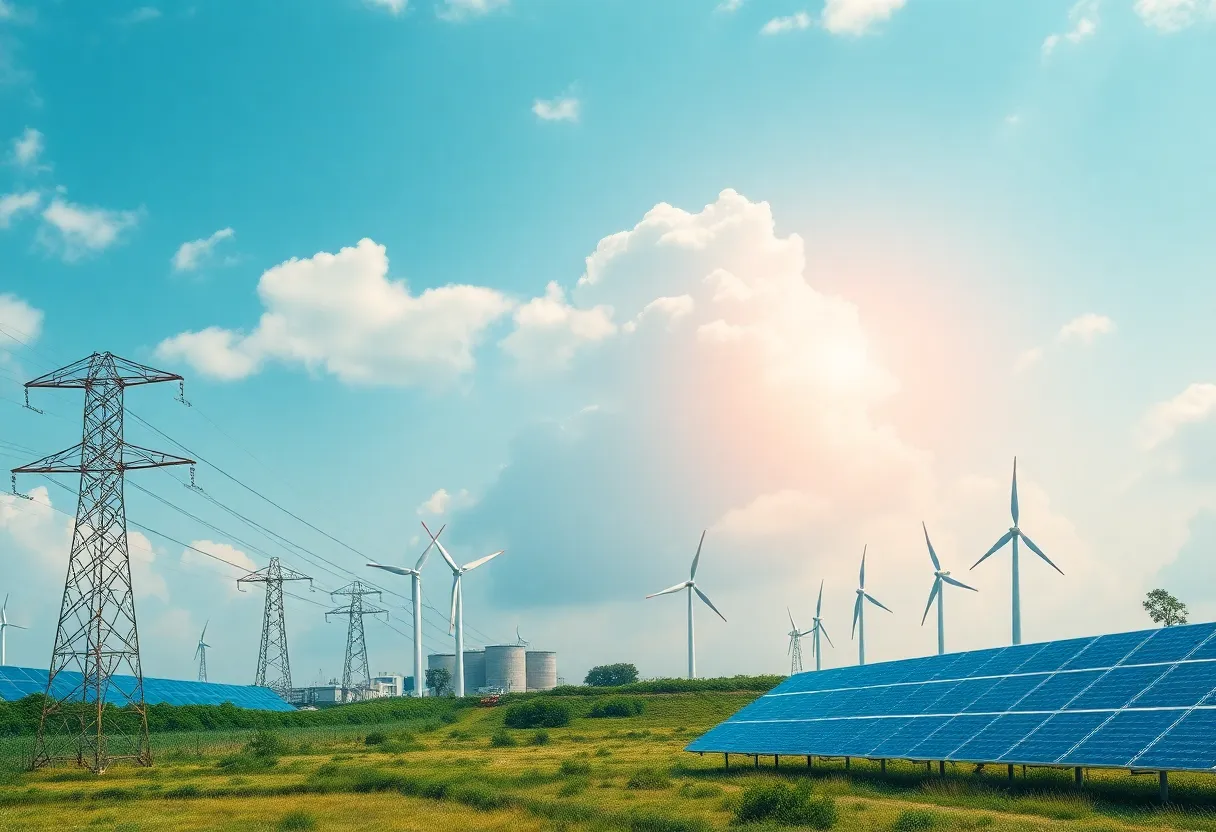 Visual representation of Louisiana's energy landscape showing natural gas and renewable sources