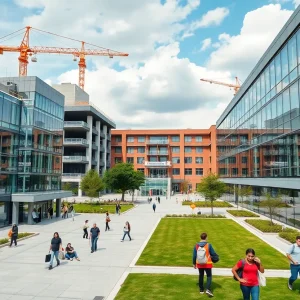 Construction and educational facilities at a Louisiana university