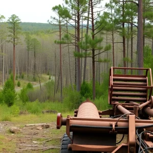 Wooded landscape in Louisiana highlighting the forestry industry