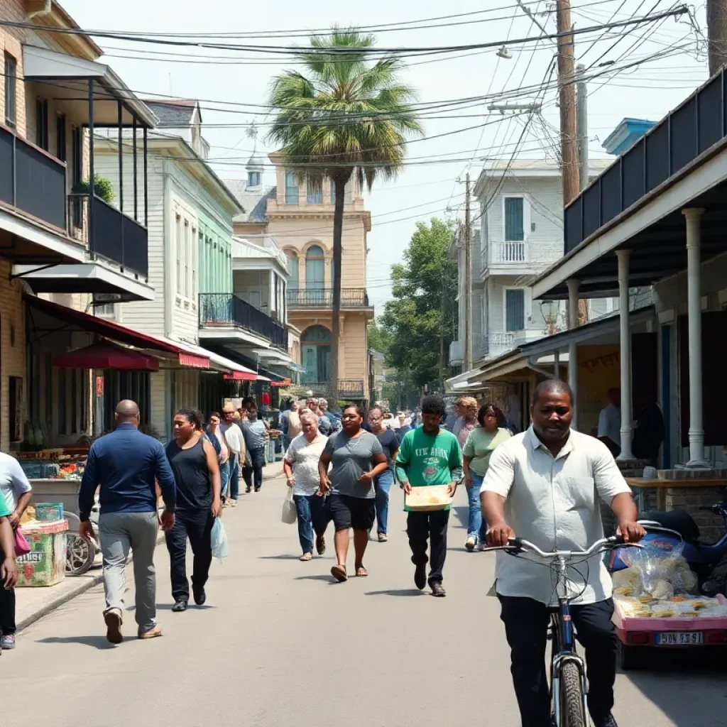 Residents of New Orleans navigating economic challenges.