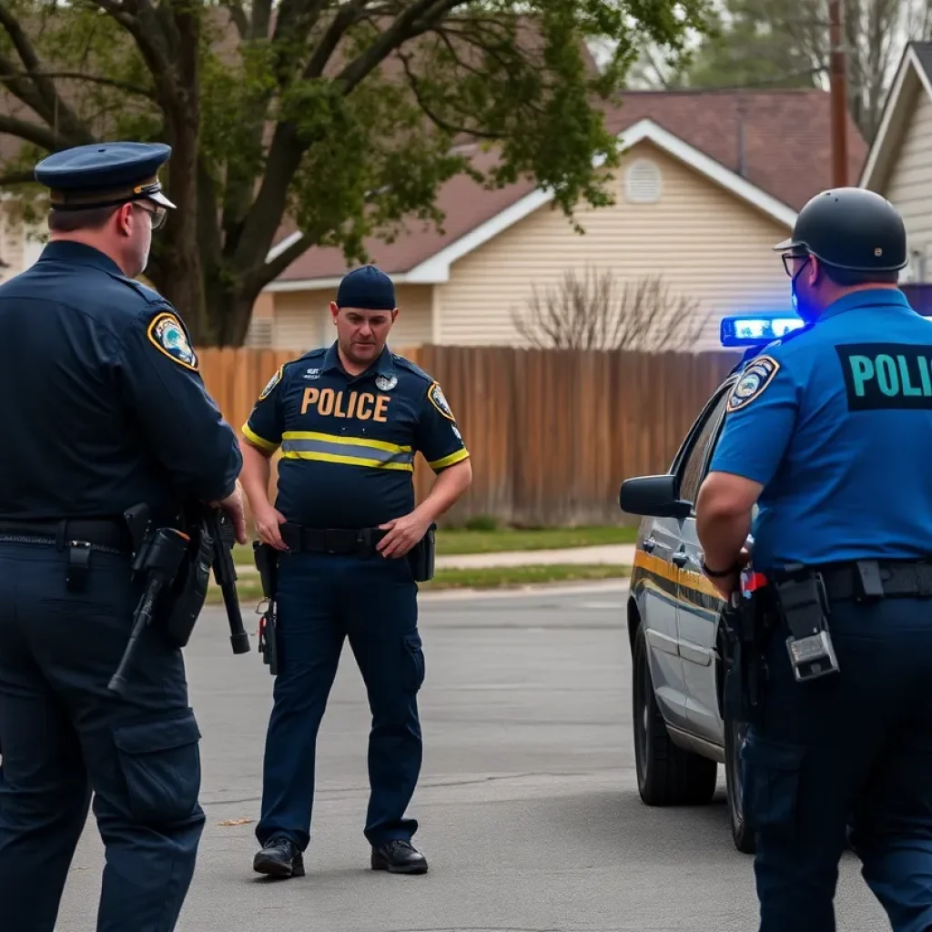 Law enforcement officials involved in the capture of an escaped inmate in New Orleans.