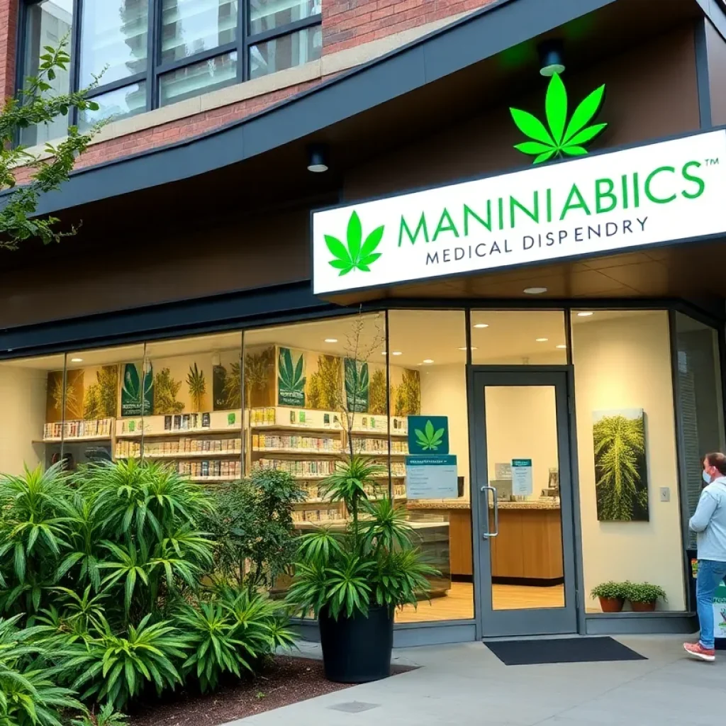 Exterior view of a new medical marijuana dispensary in New Orleans.
