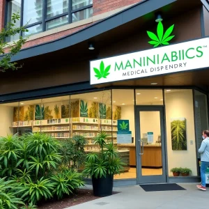 Exterior view of a new medical marijuana dispensary in New Orleans.