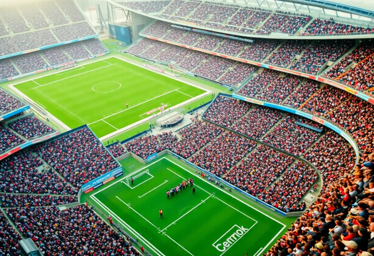 Crowd cheering during a New Orleans Saints football game