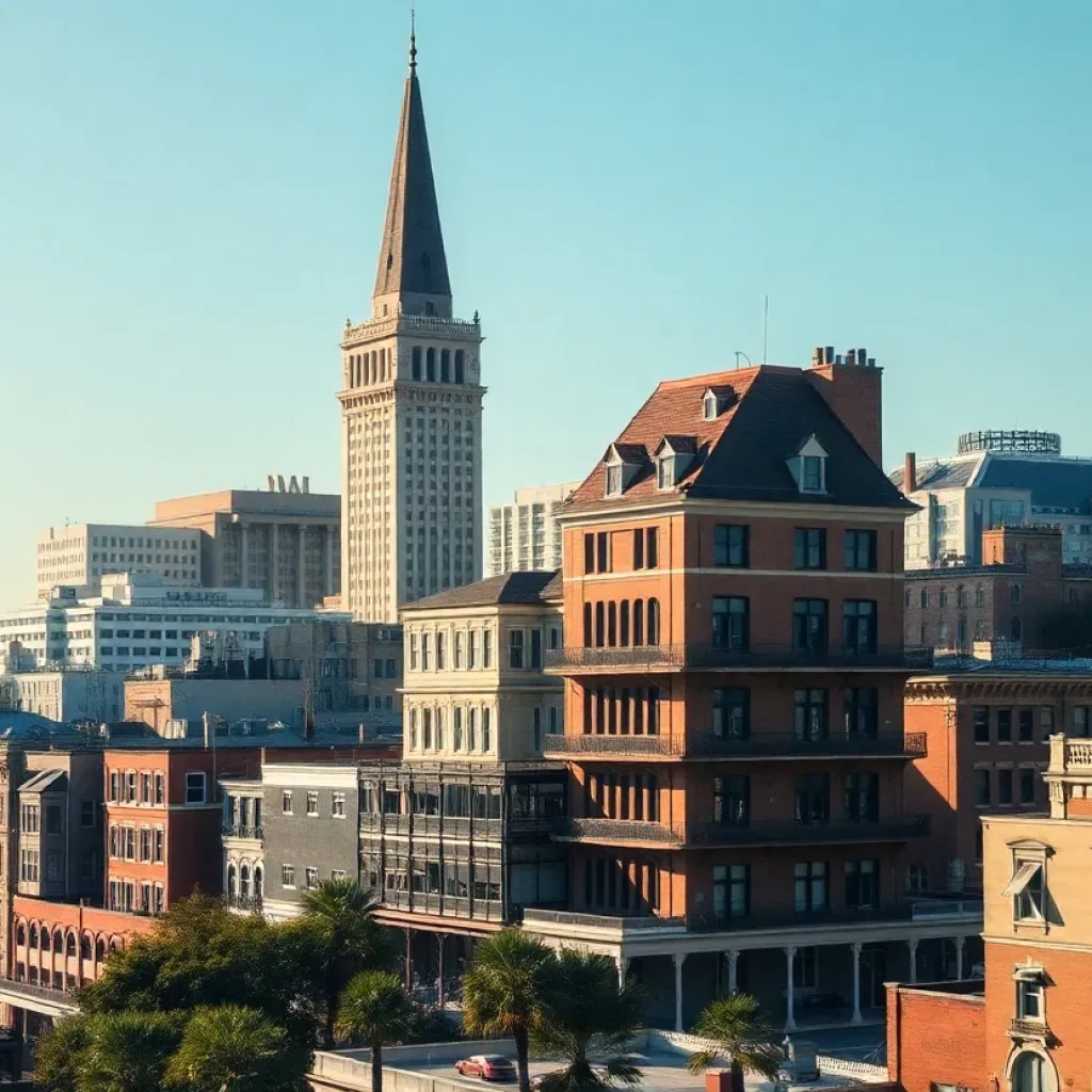 Skyline of New Orleans showcasing modern architecture
