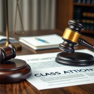 Gavel and legal documents representing a class action lawsuit