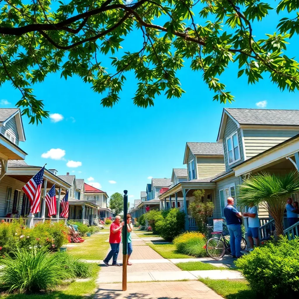 Renovated houses in a New Orleans neighborhood