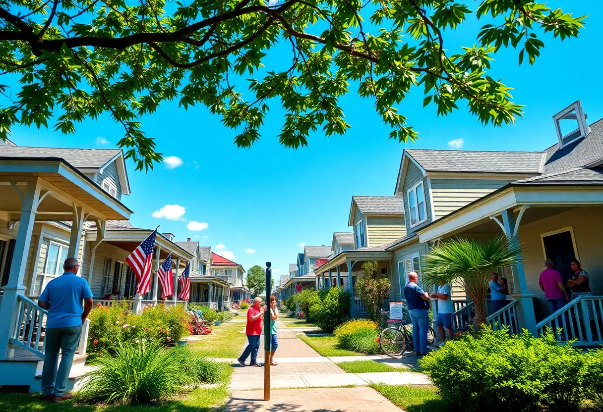 Renovated houses in a New Orleans neighborhood