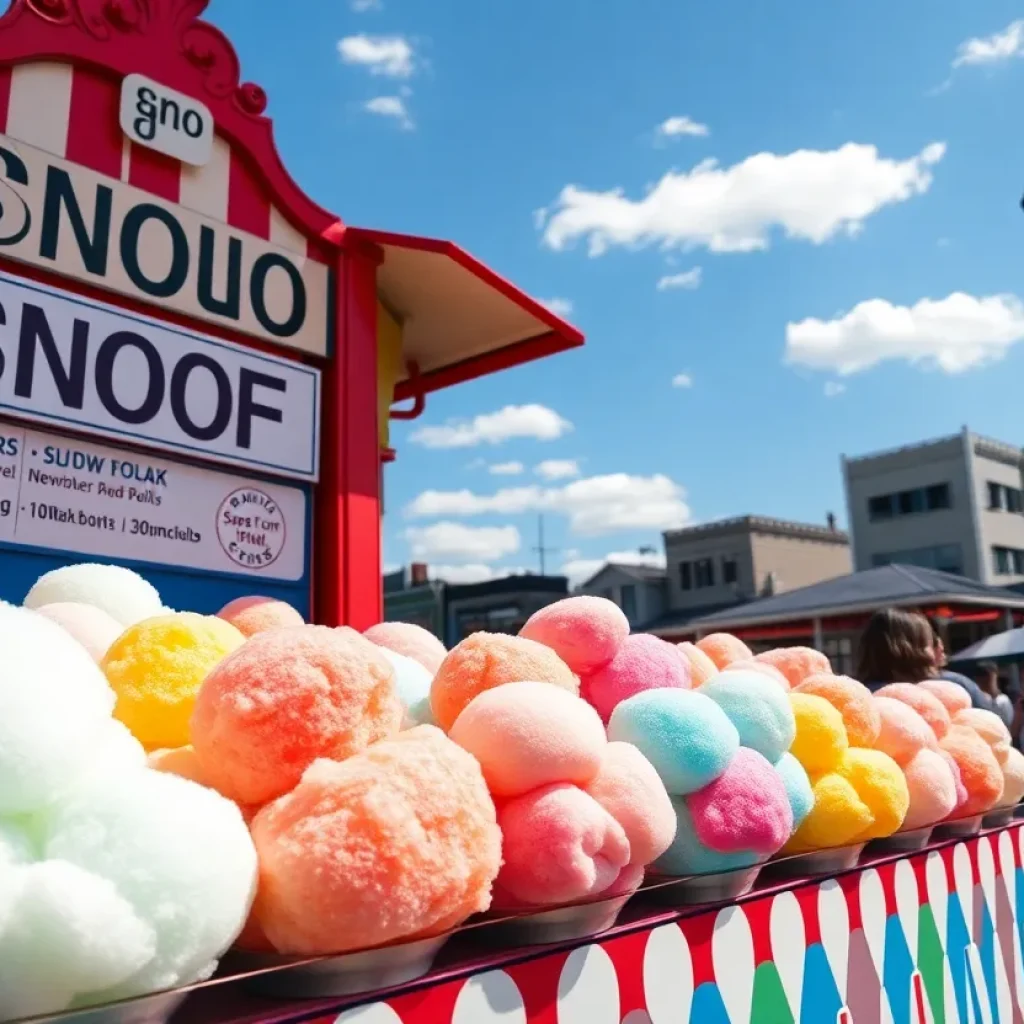 A selection of sno-balls at Sal's Sno-Ball Stand in New Orleans