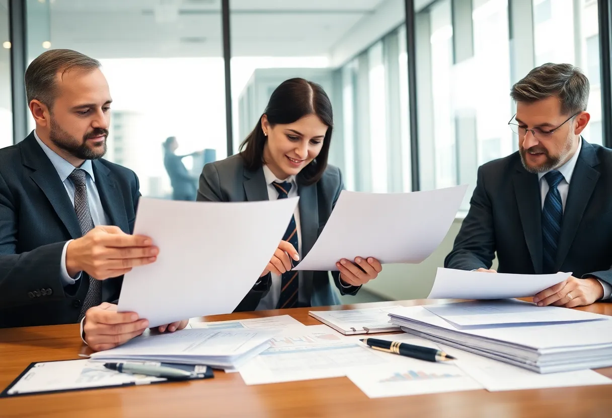 Conceptual image of corporate acquisition investigation