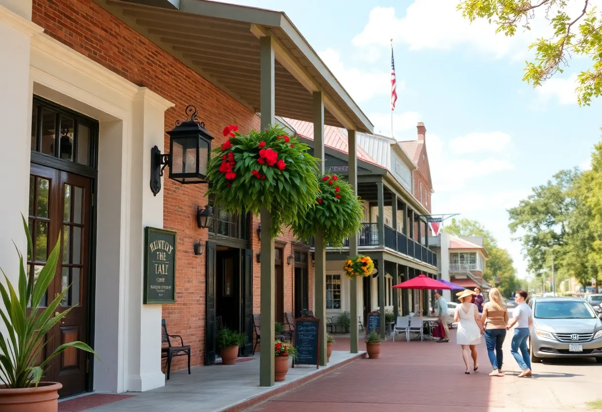 A picturesque view of St. Francisville, Louisiana showcasing local heritage and nature.