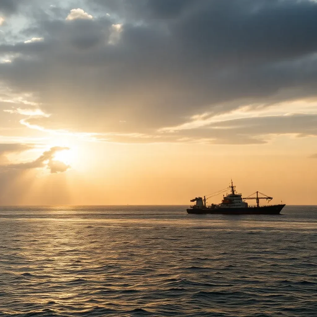 An overview of the Strait of Hormuz highlighting oil transport routes.