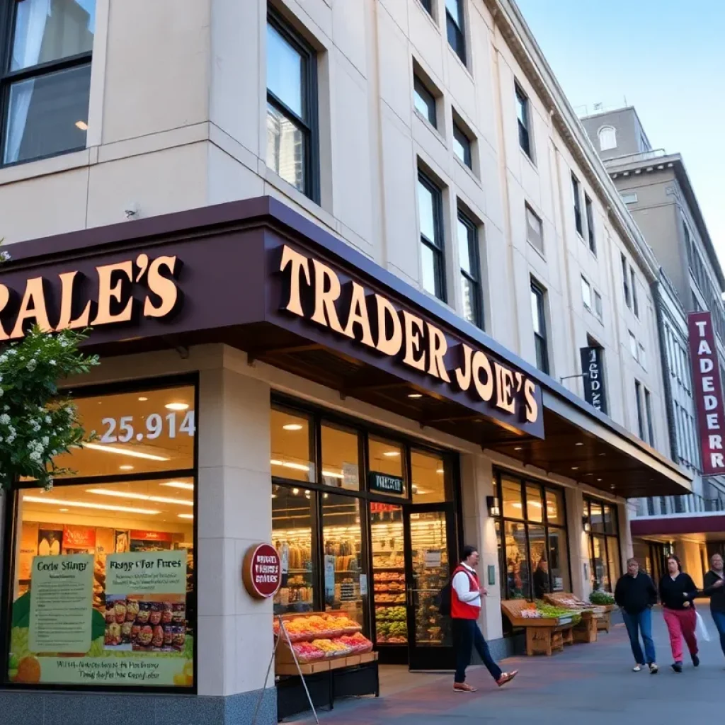 Exterior view of the new Trader Joe's grocery store on Tulane Avenue in New Orleans