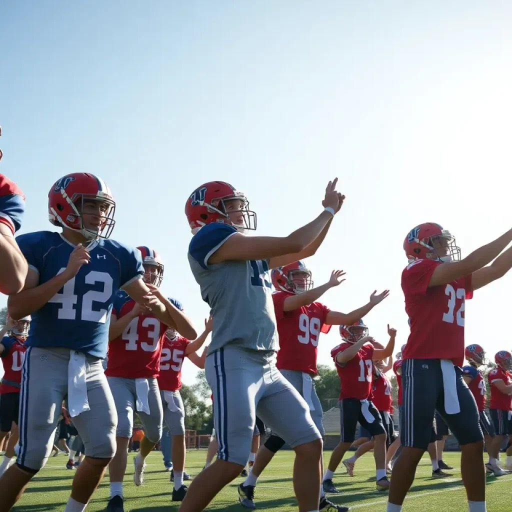 Quarterback Tyler Shough participating in training at the Manning Passing Academy