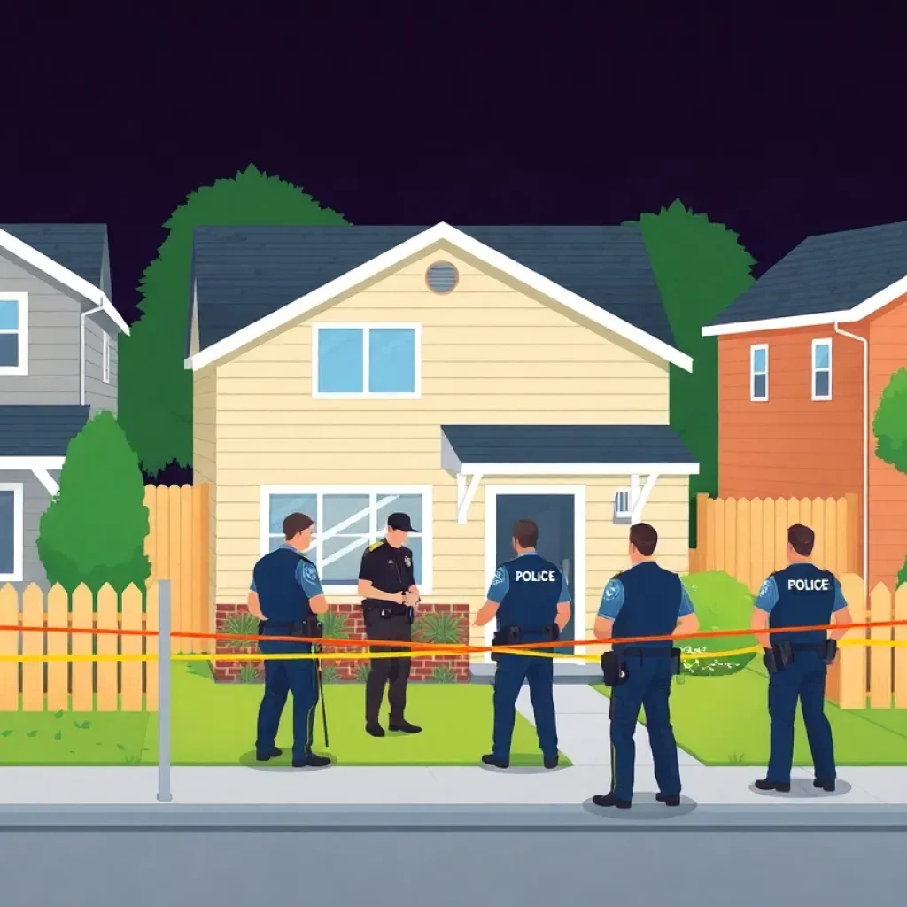 Law enforcement officials apprehending a suspect in New Orleans