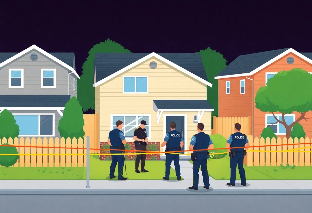 Law enforcement officials apprehending a suspect in New Orleans