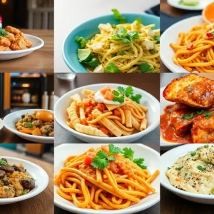 A selection of various dishes from participating restaurants in Baton Rouge Restaurant Week.