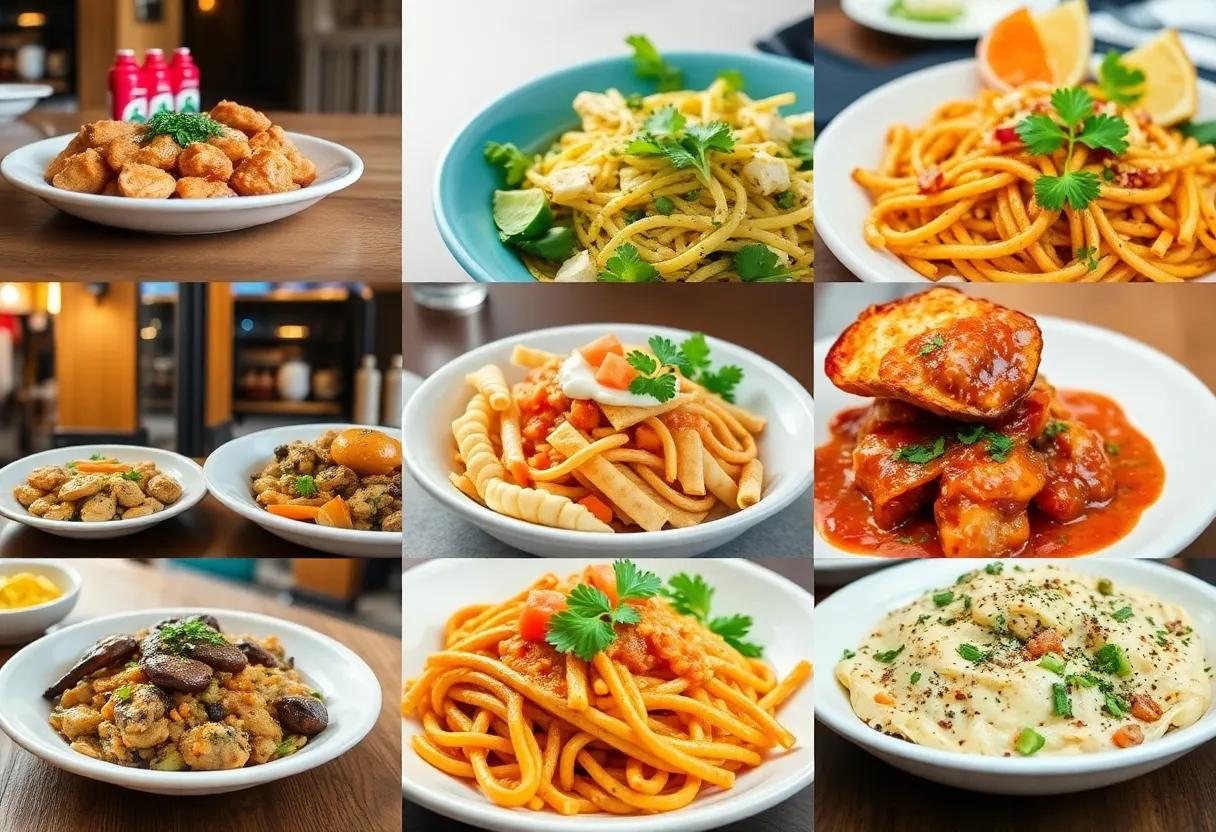 A selection of various dishes from participating restaurants in Baton Rouge Restaurant Week.