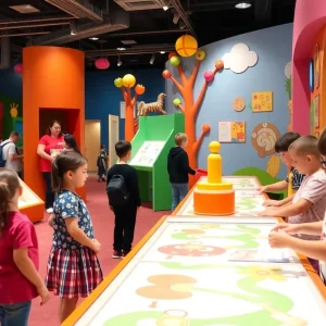 Children engaging with interactive exhibits at the Children's Museum