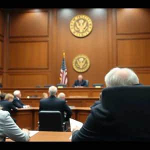 Courtroom scene representing legal proceedings in Louisiana