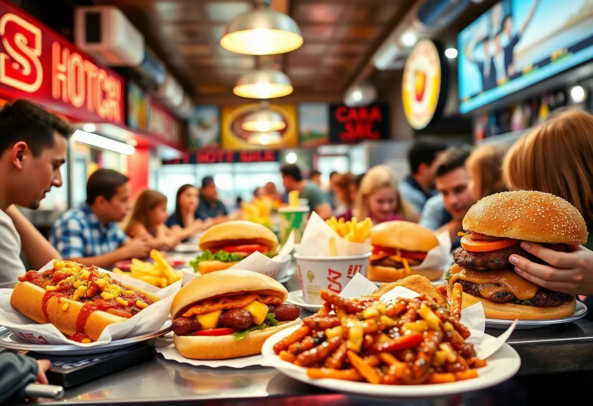 Dog Haus restaurant showcasing hot dogs and burgers in Louisiana