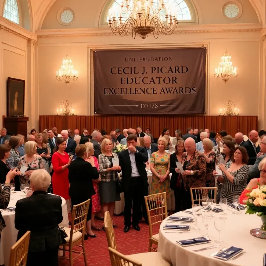 Educators celebrating at the Cecil J. Picard Educator Excellence Awards Gala