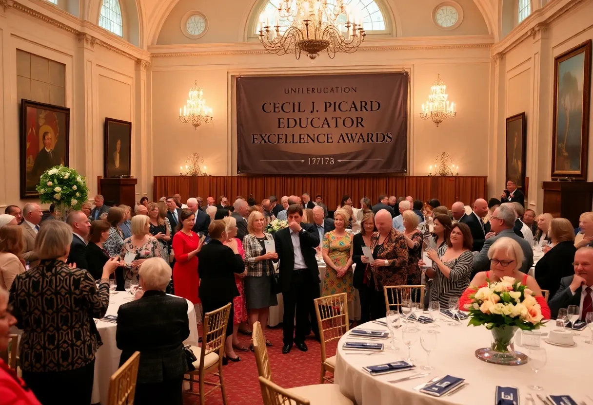 Educators celebrating at the Cecil J. Picard Educator Excellence Awards Gala