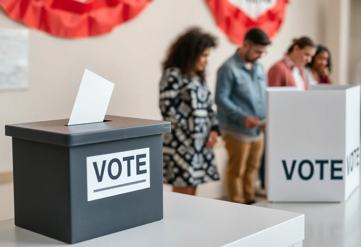 Voters participating in Louisiana's electoral process.
