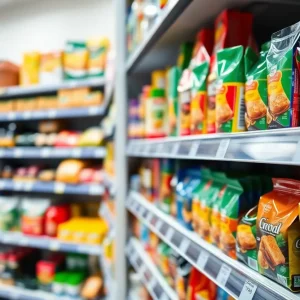 A grocery store shelf symbolizing the supply industry.