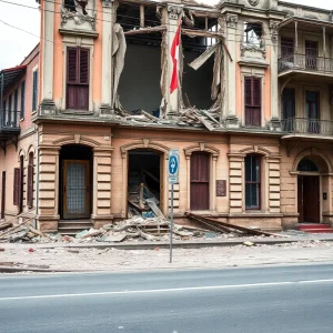 Partial collapse of Kurt E. Schon LTD building in New Orleans