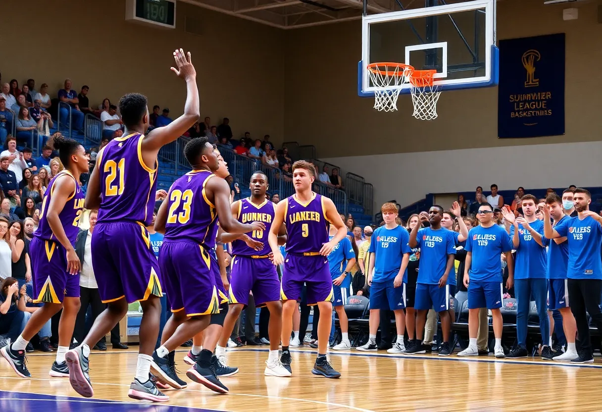 Lakers playing against Pelicans in Summer League game