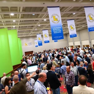 Delegates networking at the Louisiana Municipal Association Convention in Lake Charles