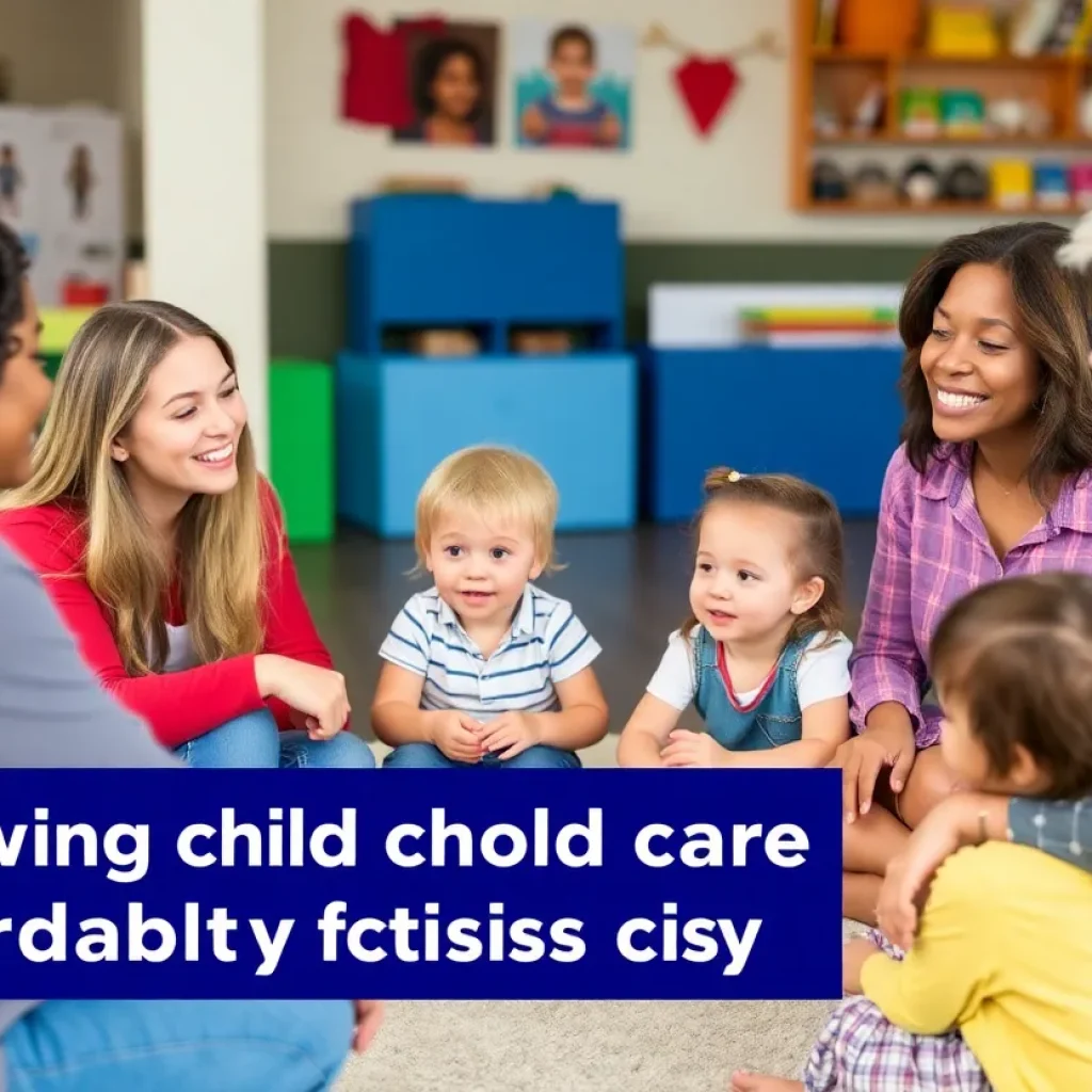 Families discussing child care in Louisiana