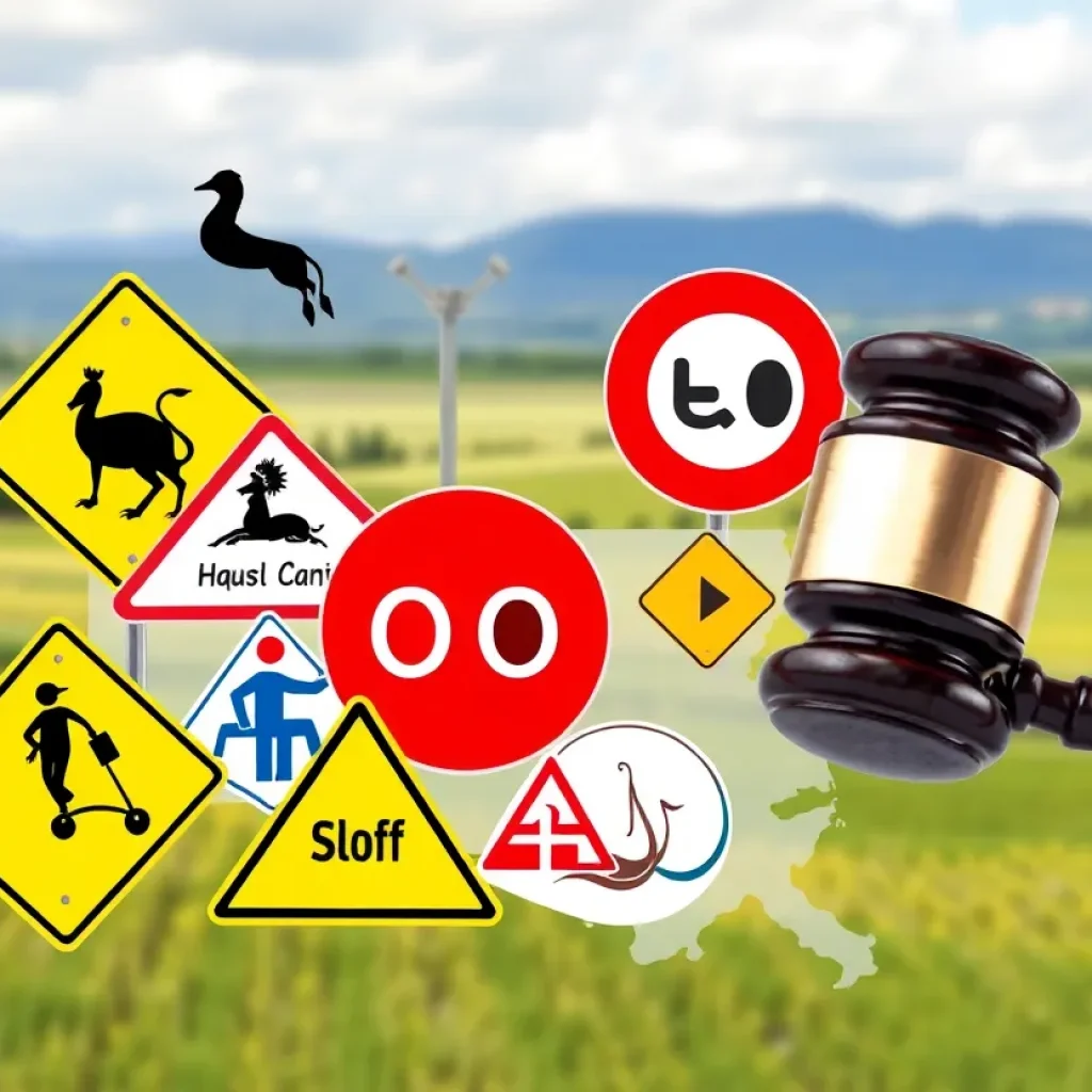 Overview of new laws in Louisiana with symbols representing education, public safety, and environmental protection.
