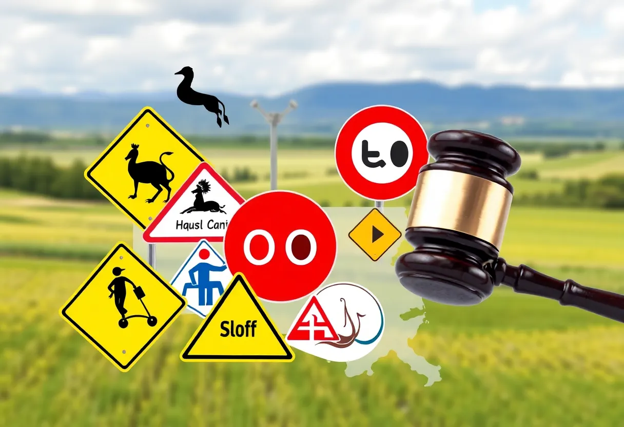 Overview of new laws in Louisiana with symbols representing education, public safety, and environmental protection.