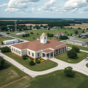 Exterior view of a rural hospital in Louisiana
