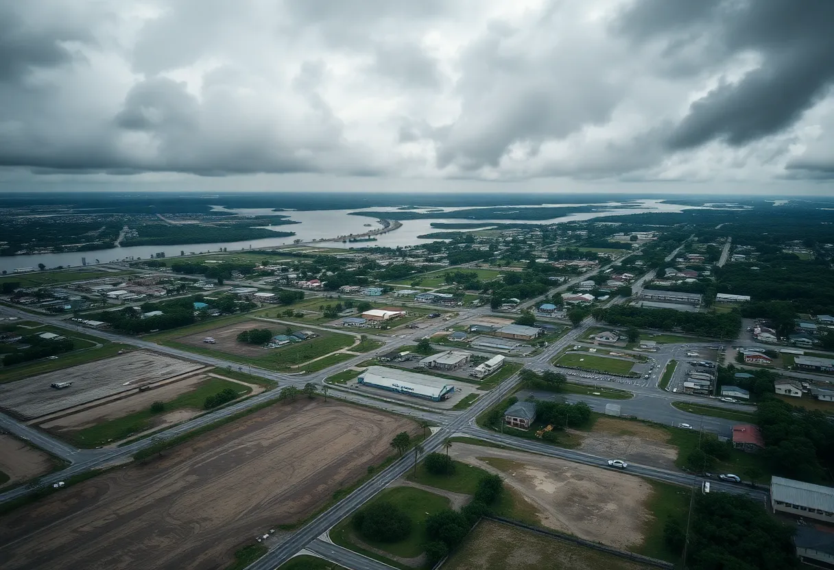 Emergency preparations in Louisiana for an approaching storm