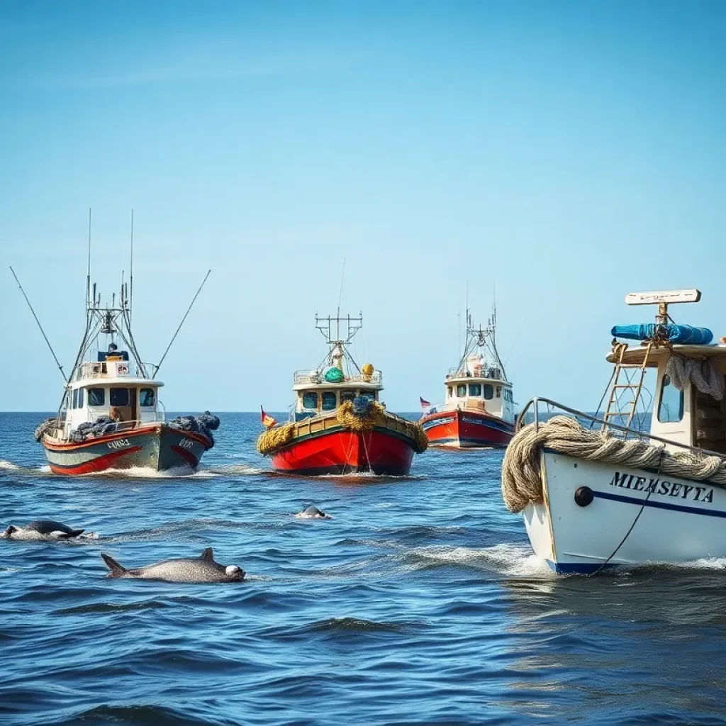 Commercial menhaden fishing in Louisiana waters