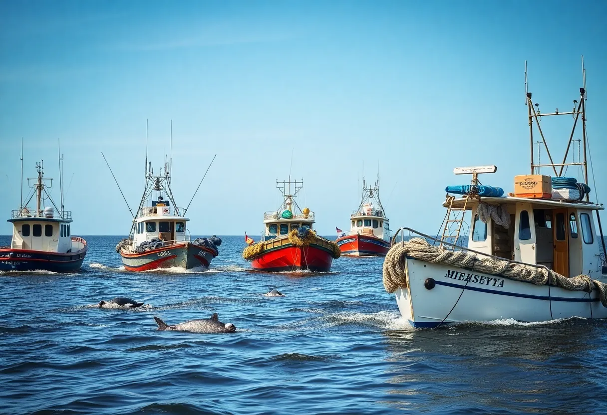 Commercial menhaden fishing in Louisiana waters