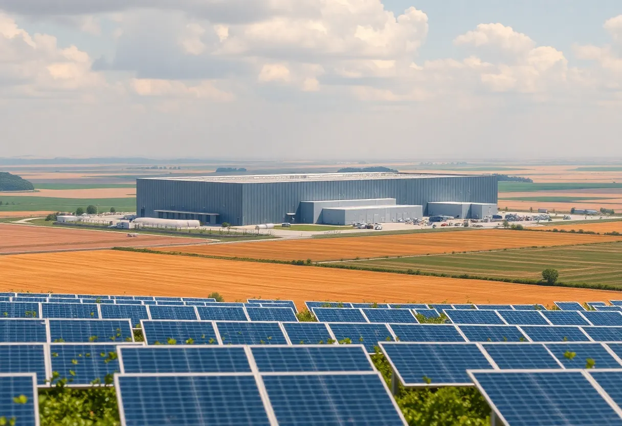 Rendering of Meta's AI data center in Holly Ridge, Louisiana.