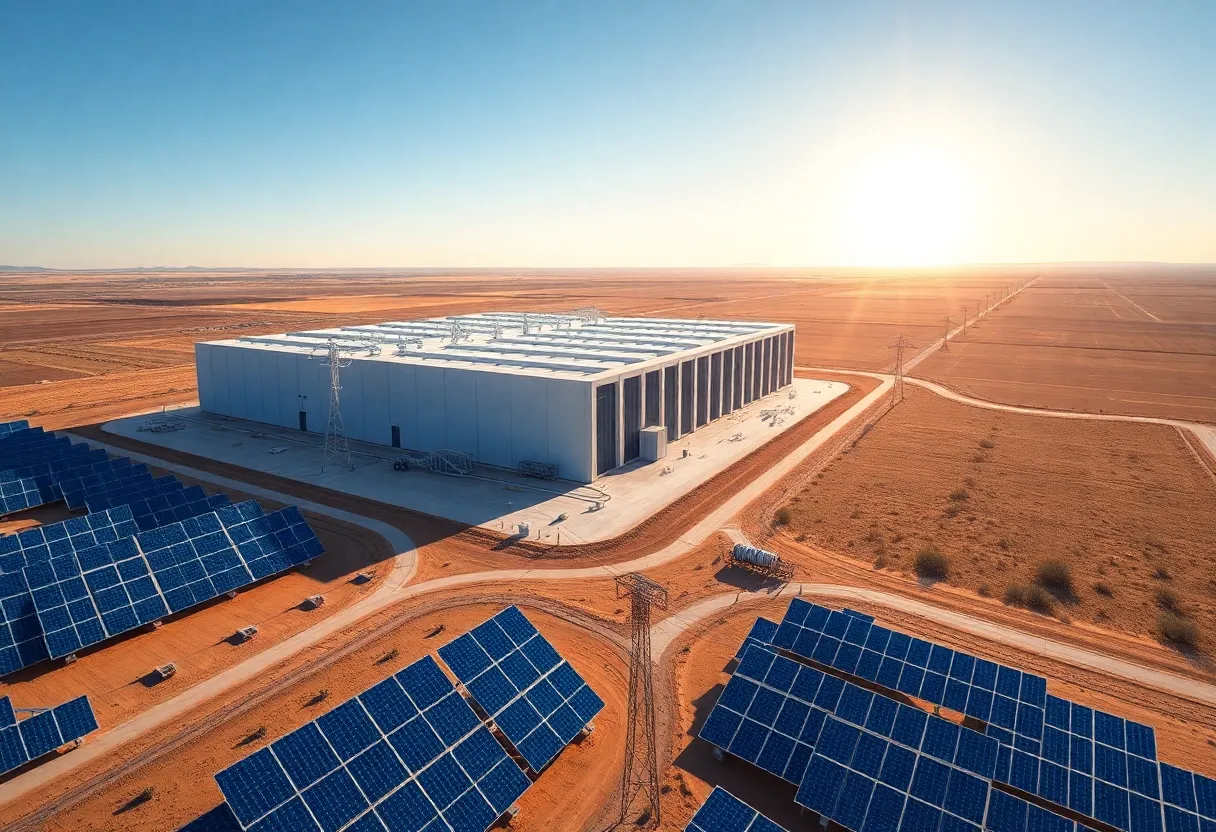 Construction site of Meta's data center in Holly Ridge, Louisiana.