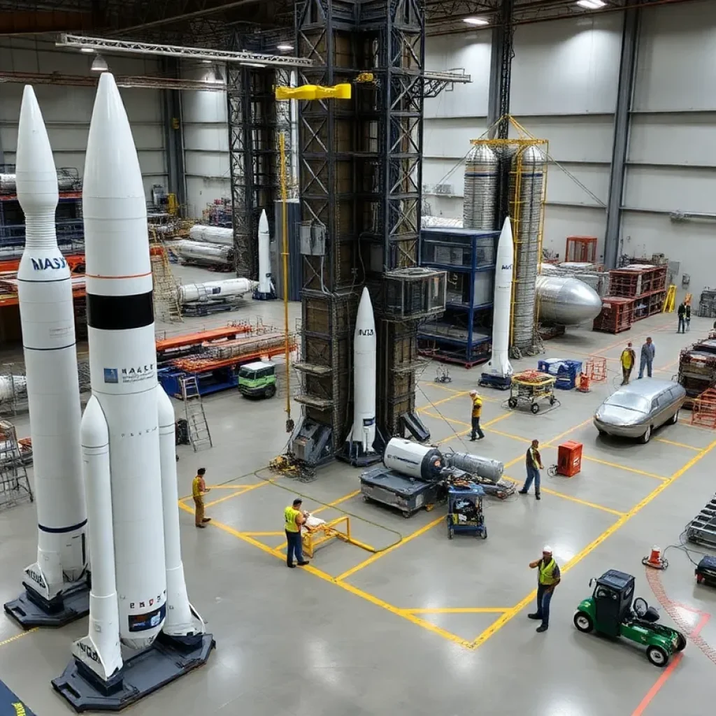 Workers at NASA Michoud Assembly Facility