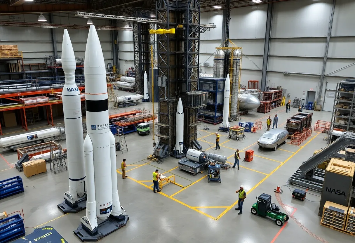 Workers at NASA Michoud Assembly Facility