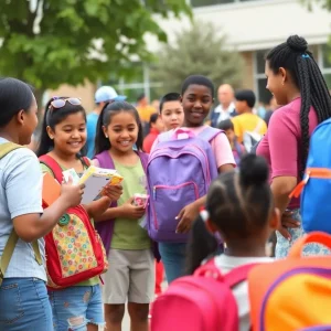 Families participating in back-to-school supply giveaway in New Orleans