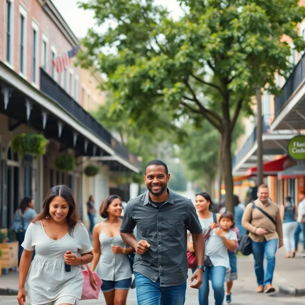 Community members enjoying a sunny day in New Orleans, symbolizing safety and vibrant local life