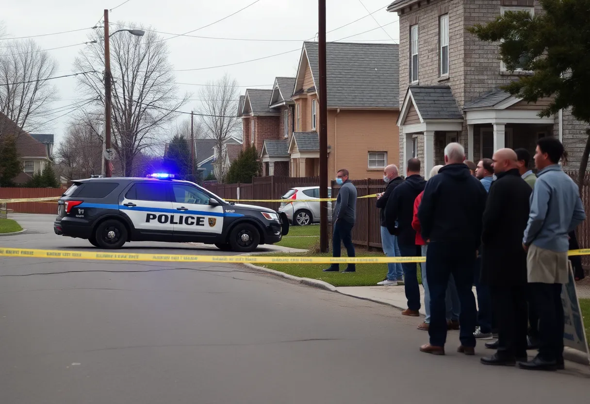 Police vehicle at a crime scene in New Orleans
