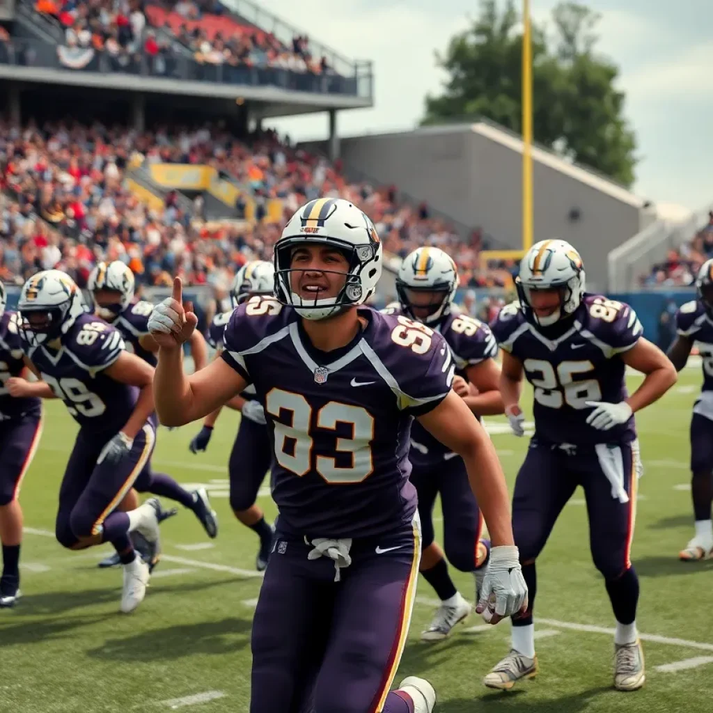 New Orleans Saints players showcasing teamwork on the field