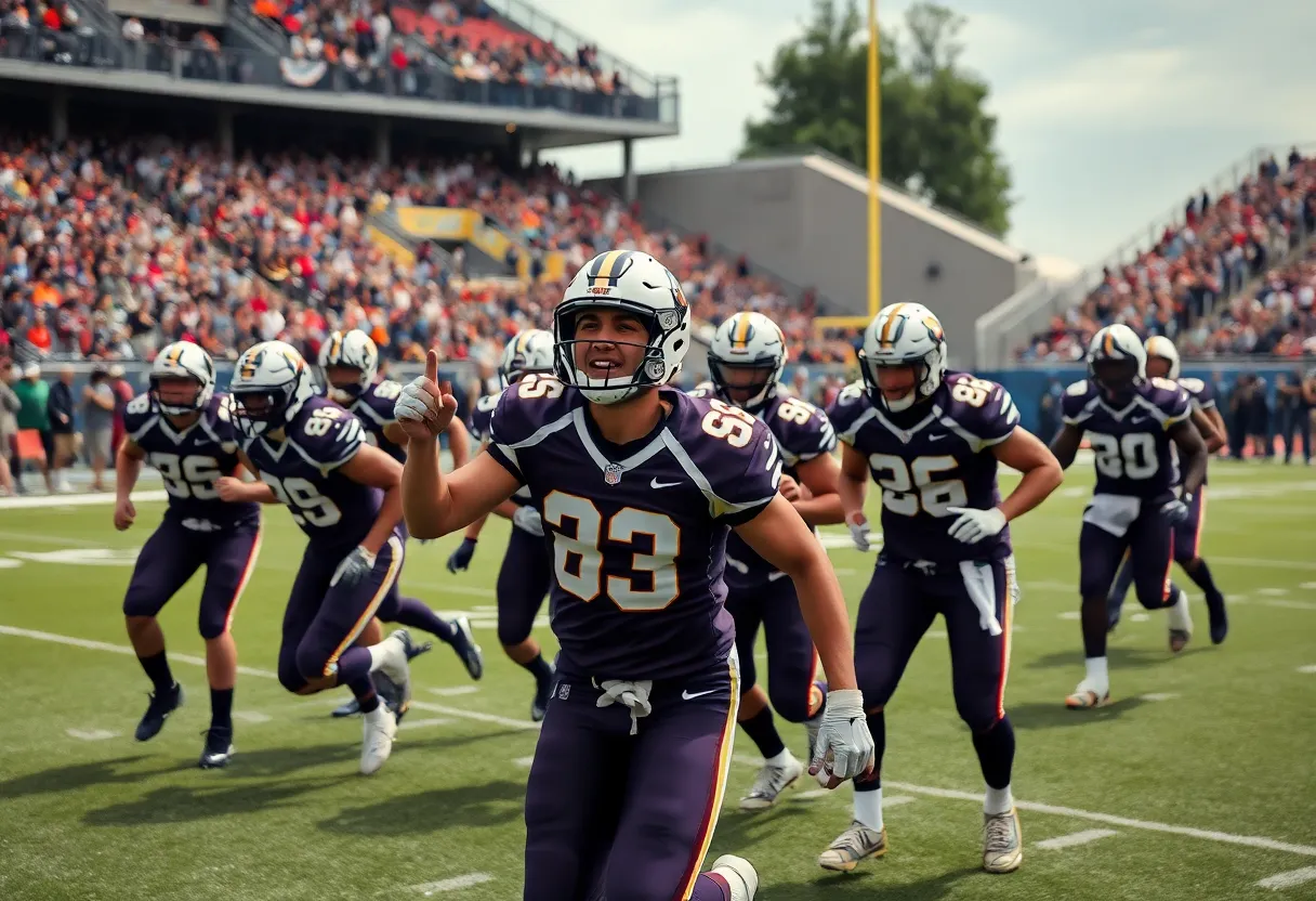 New Orleans Saints players showcasing teamwork on the field
